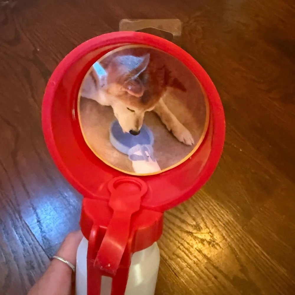 Pet Depot Red and White Portable Pet Water Bottle